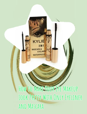 Eyeliner and mascara