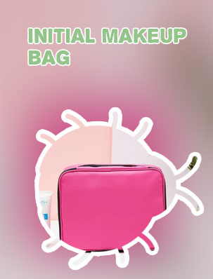 Initial cosmetic bag