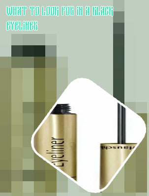 Shiny black eyeliner