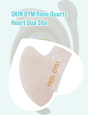Skin gym rose quartz heart gua sha